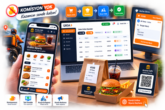 Restoranlar İçin Komisyonsuz Online Sipariş Sistemi